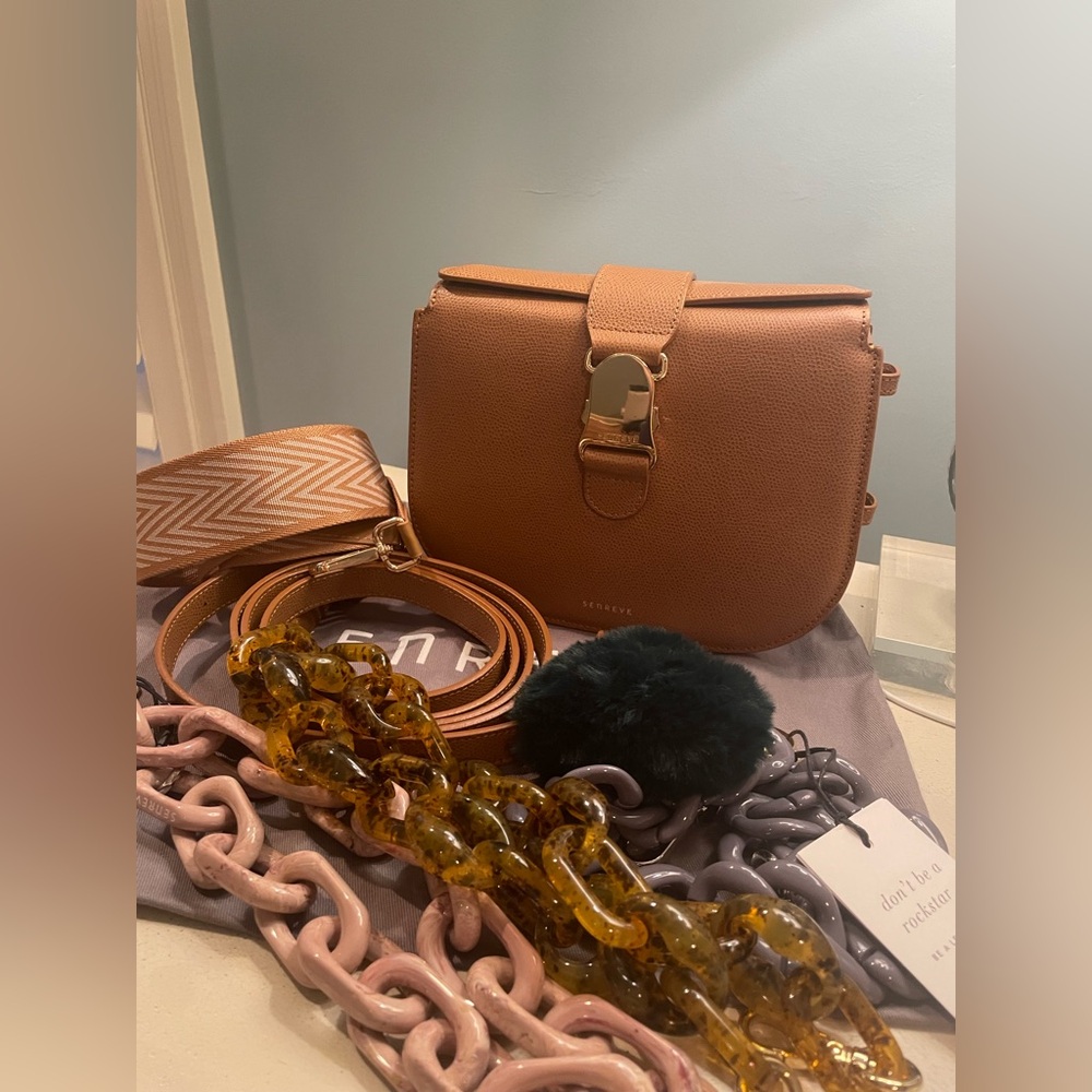 Senreve cadence bag pebbled chestnut